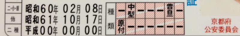 普通二輪免許