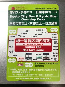 市バス・京都バス一日乗車券カード