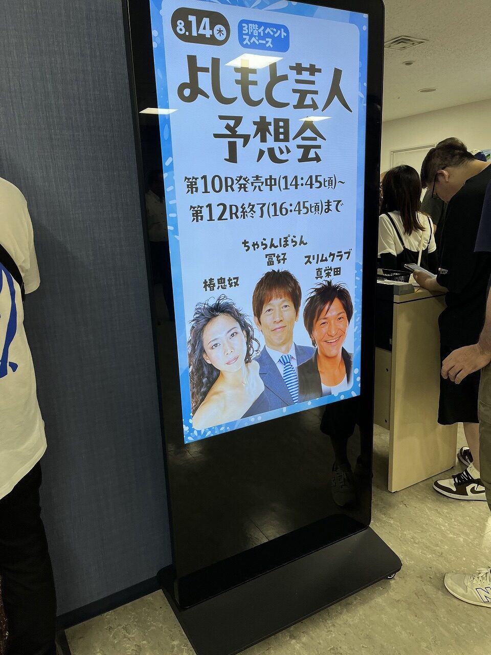 予想会の宣伝液晶パネル