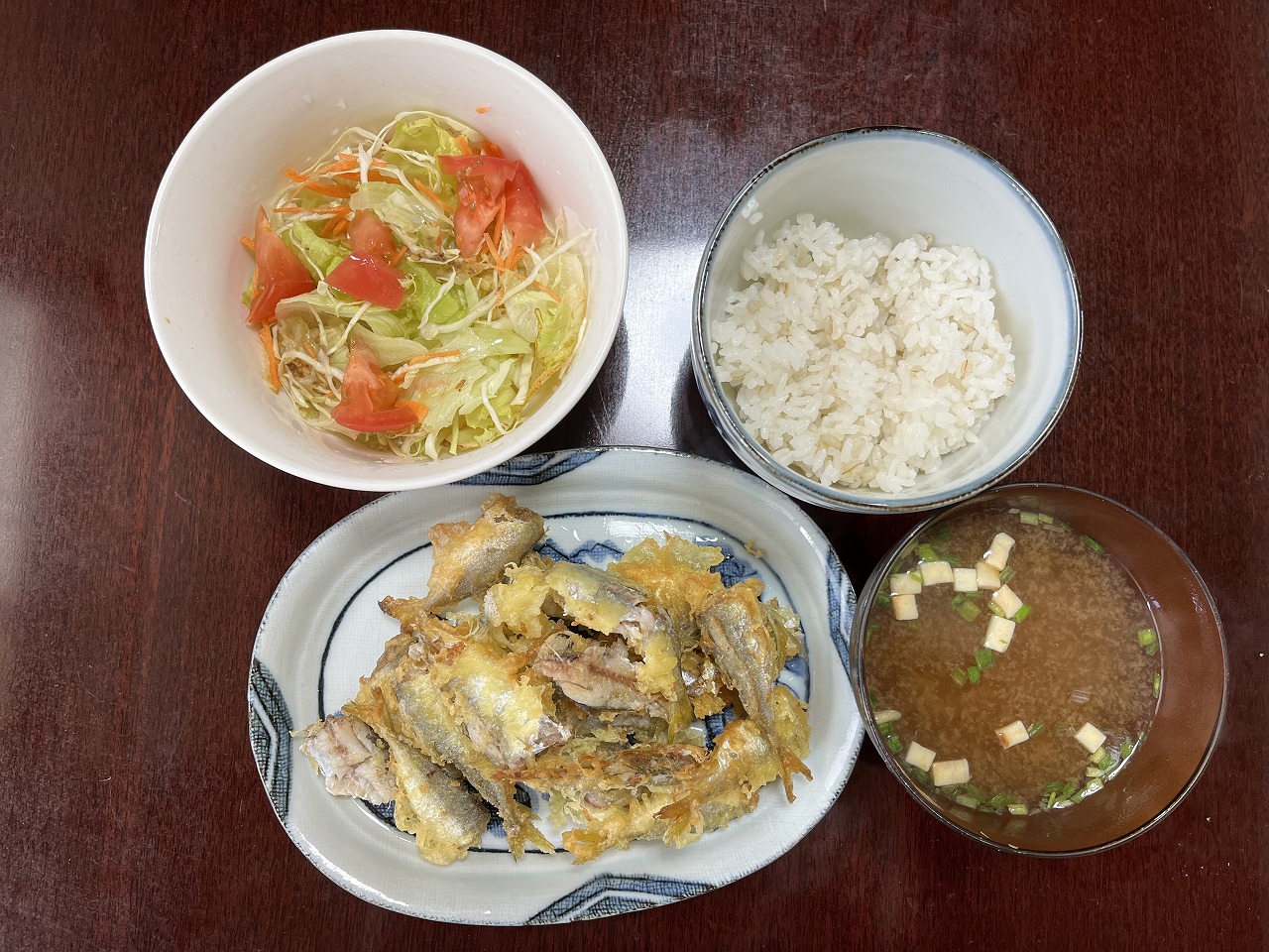 アジの天ぷら定食