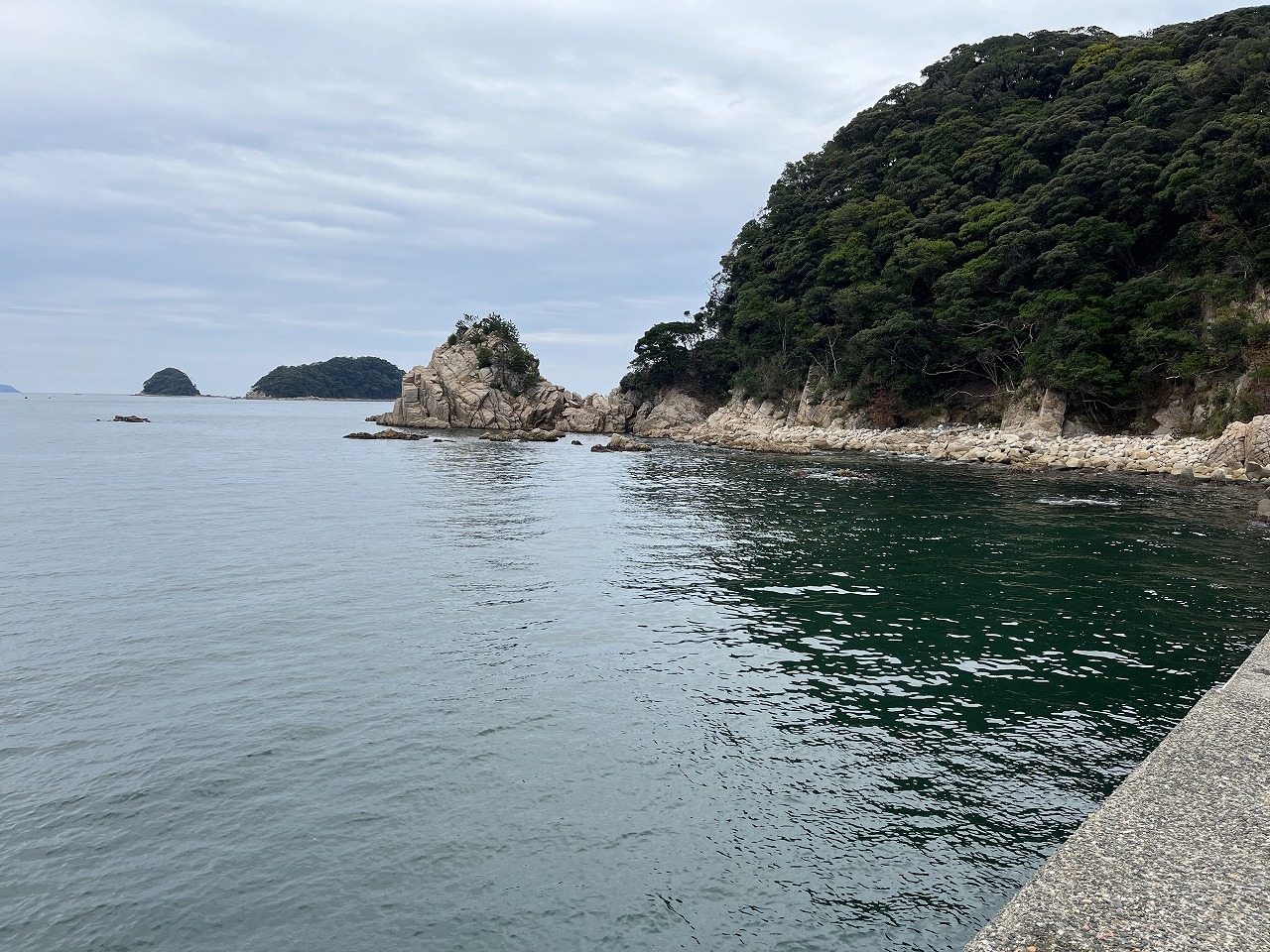堤防での釣り座